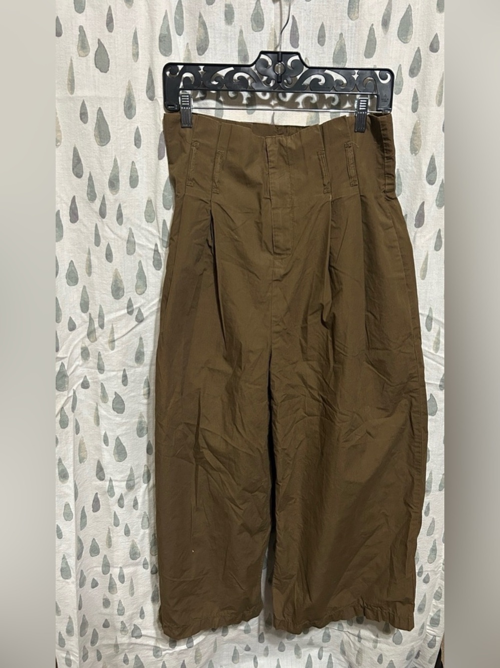 Kimchi Blue Simone Paperbag Trousers - Olive - size 8